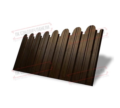 Профнастил фигурный С10 - 0,45 Окрас - Б, Print Elite Antique Wood.