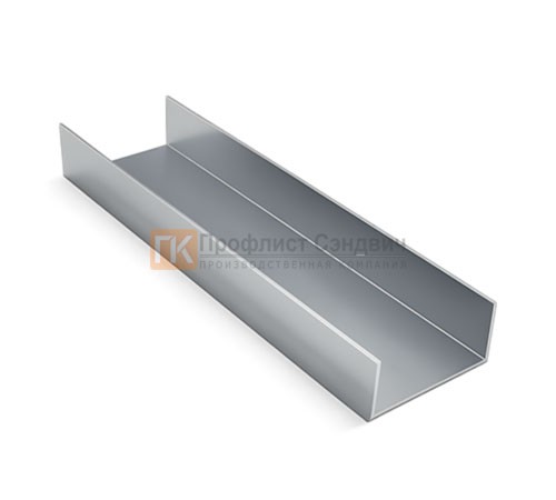 U-образный профиль 150x51x3000-3,0 мм, оцинкованный