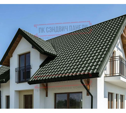 Металлочерепица Монтекристо-SL RAL6007 Viking E-0.5