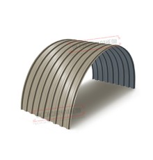 Профнастил МП20ПГ-0.45, Ширина-1100, Полиэстер RAL1035